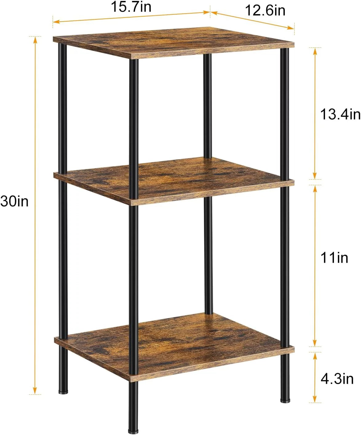 Brown 3-Tier End Table F5527