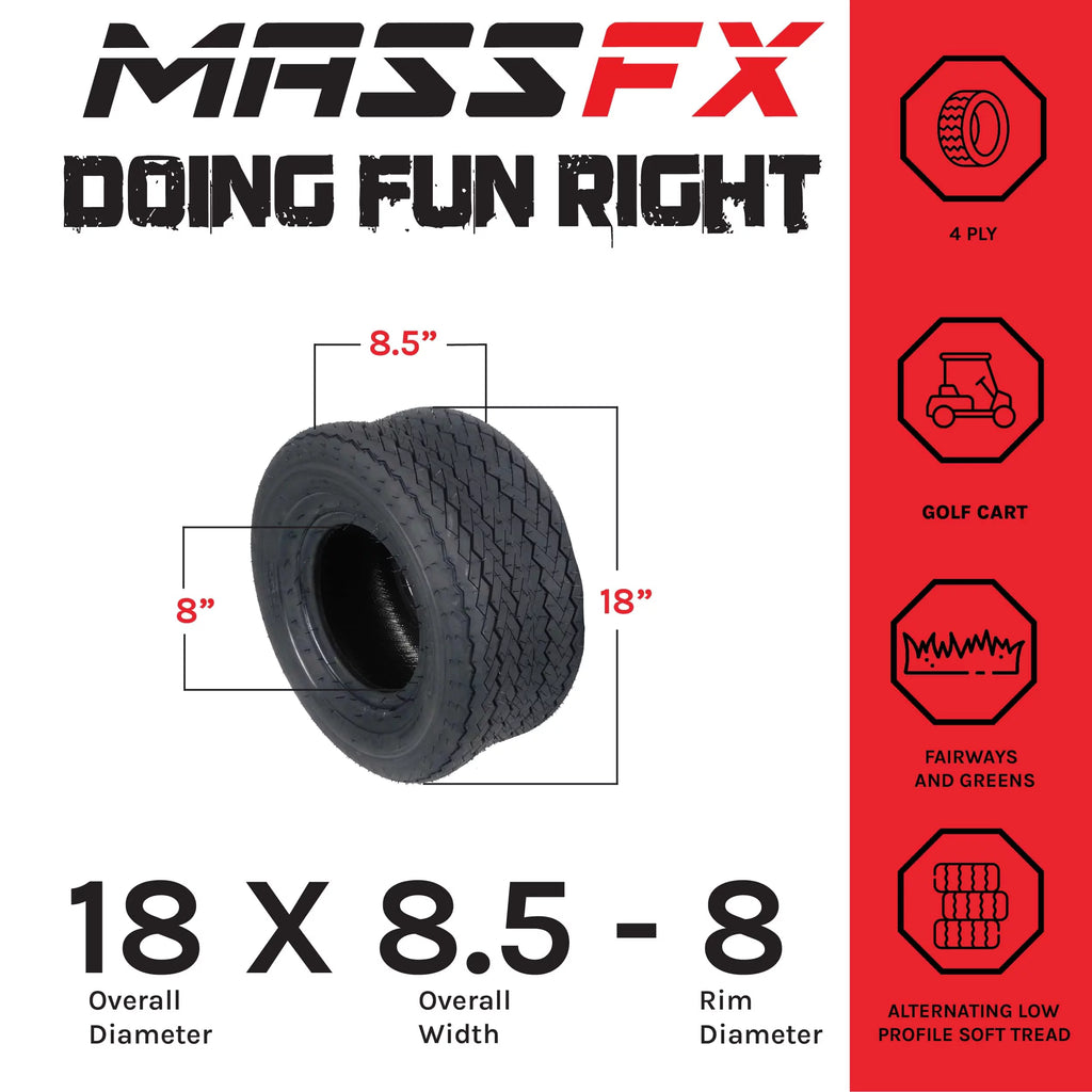 18x8.5-8 4 Ply Turf Tire 4 Pack N82446