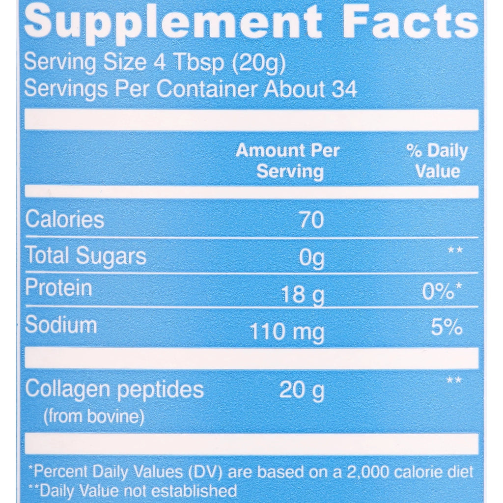 Unflavored Collagen Peptides Powder Supplement 24 Ounces B289065