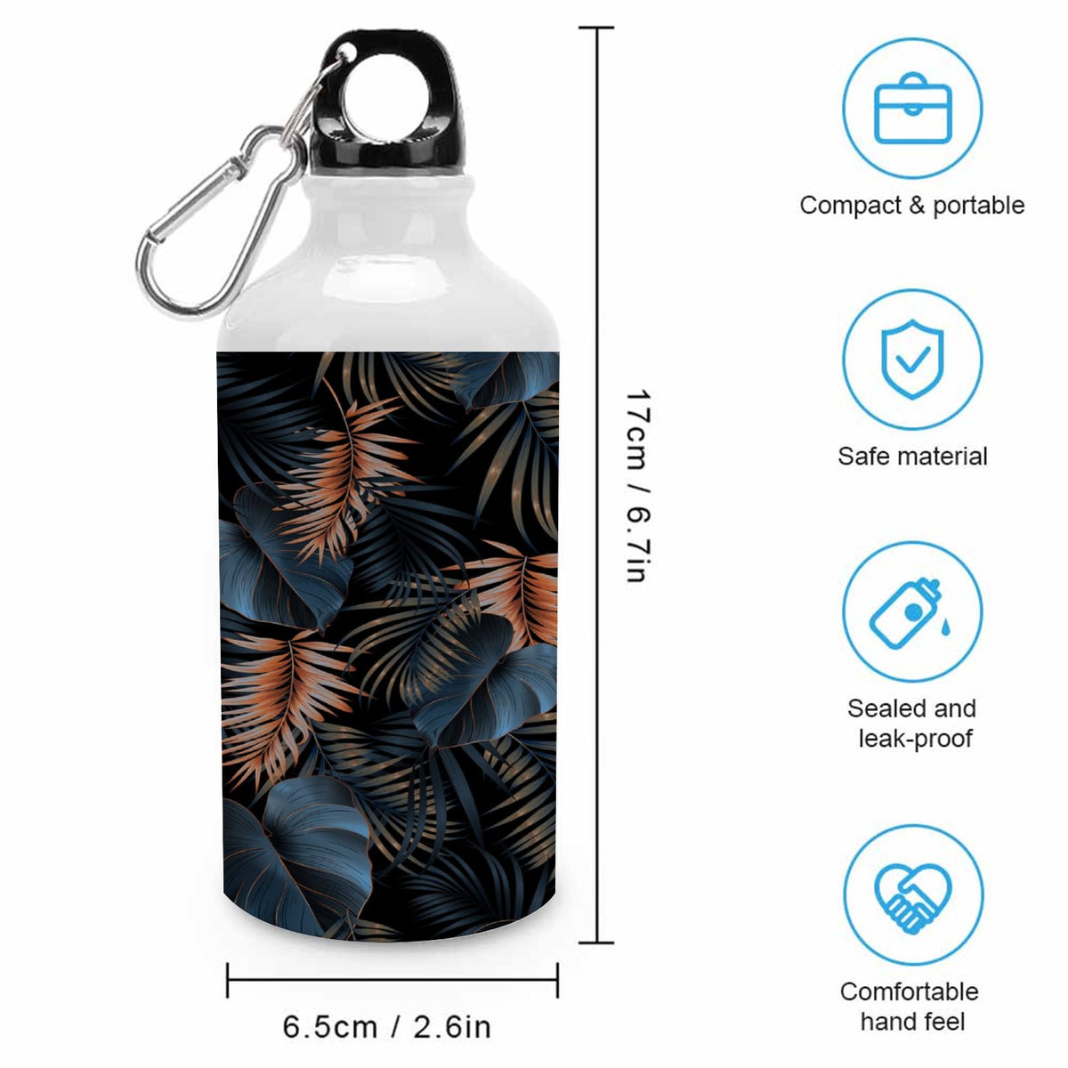 400ml Sport Aluminum Water Bottle with Twist Cap W46862