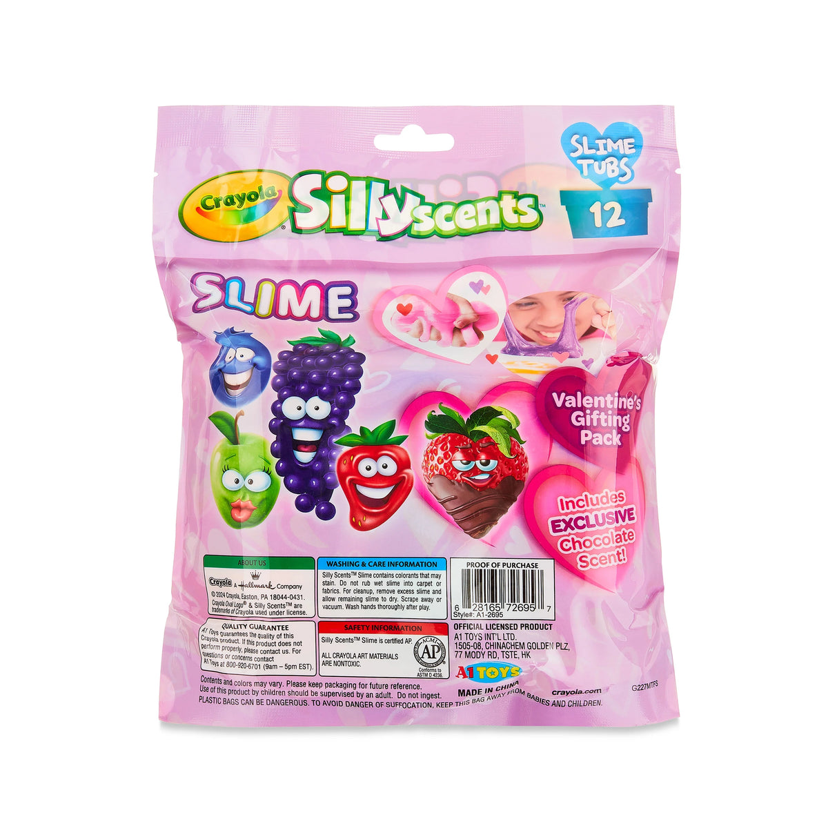 Assorted Colors Scented Slime 12pk 1oz Tubs Y590807