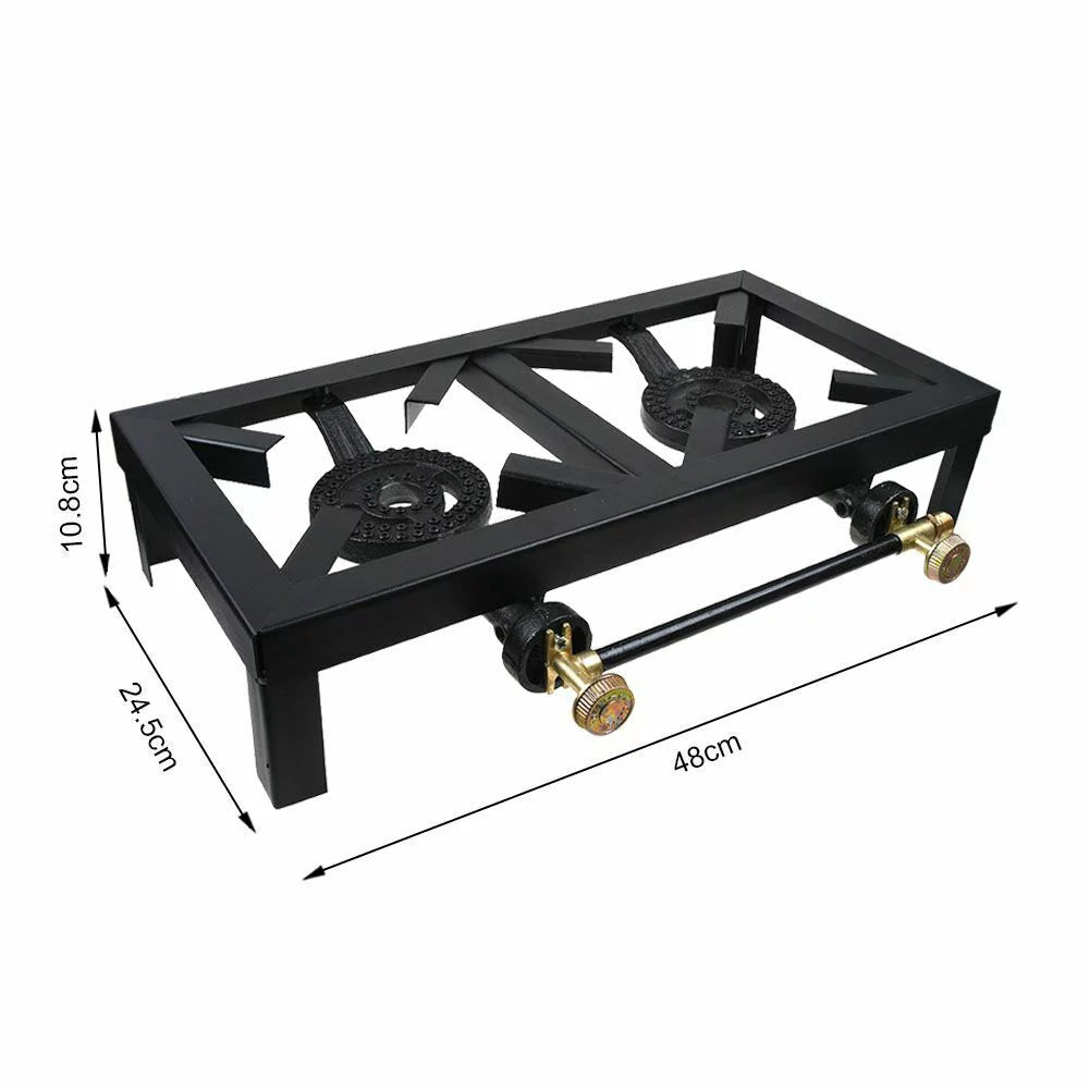 Portable Single/Double Burner Propane Gas Camp Stove F2974