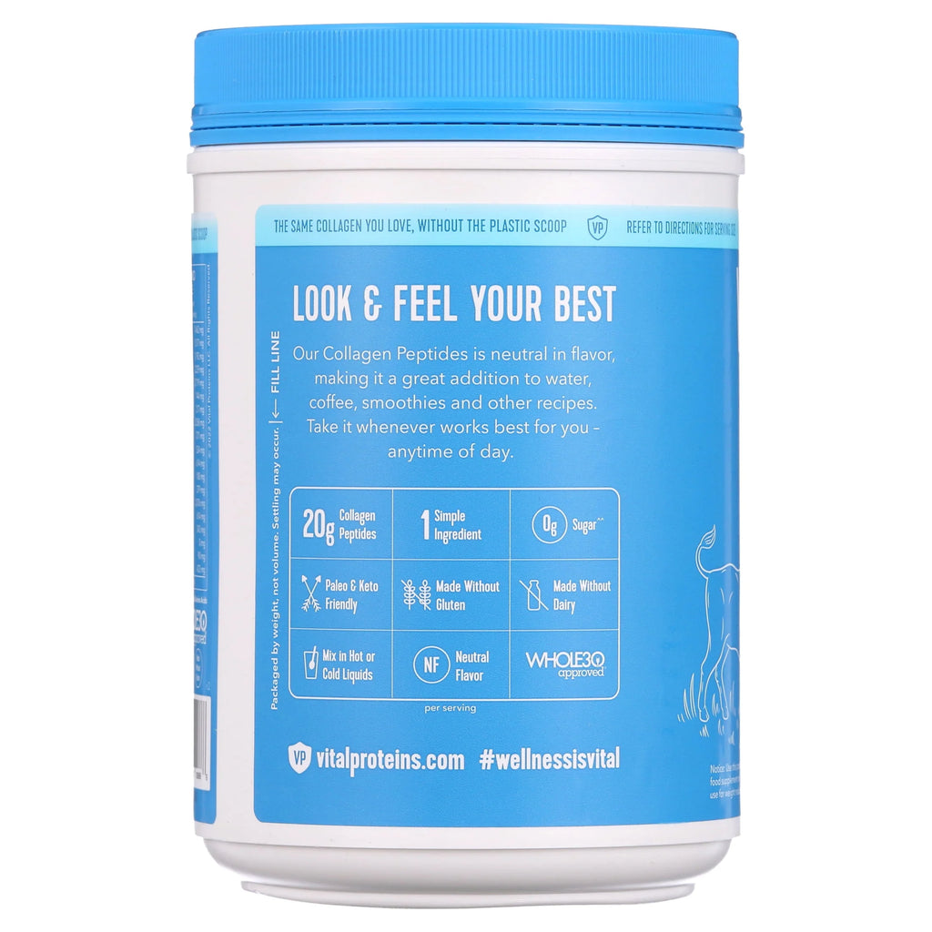 Unflavored Collagen Peptides Powder Supplement 24 Ounces B289065
