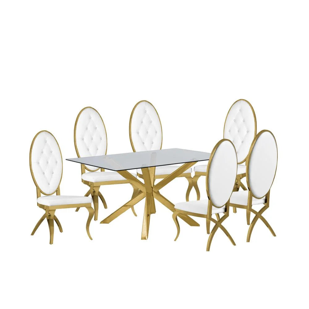 5pc Glass Dining Set X4732