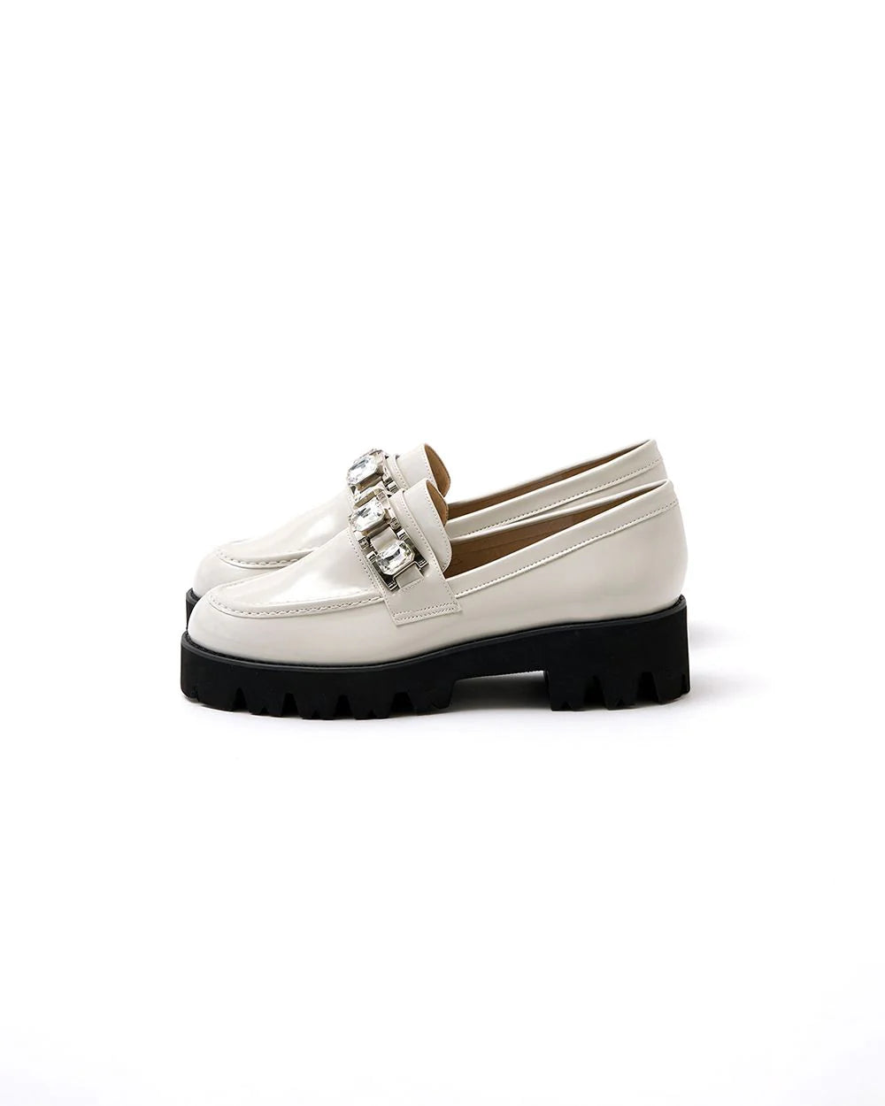 Track Sole Beaded Loafers Q4284