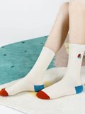 Embroidered Letter Socks E895