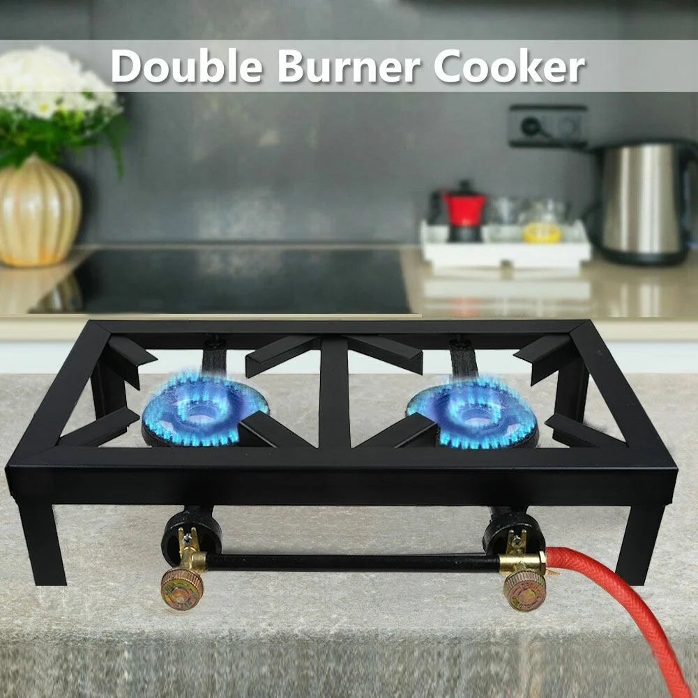 Portable Single/Double Burner Propane Gas Camp Stove F2974