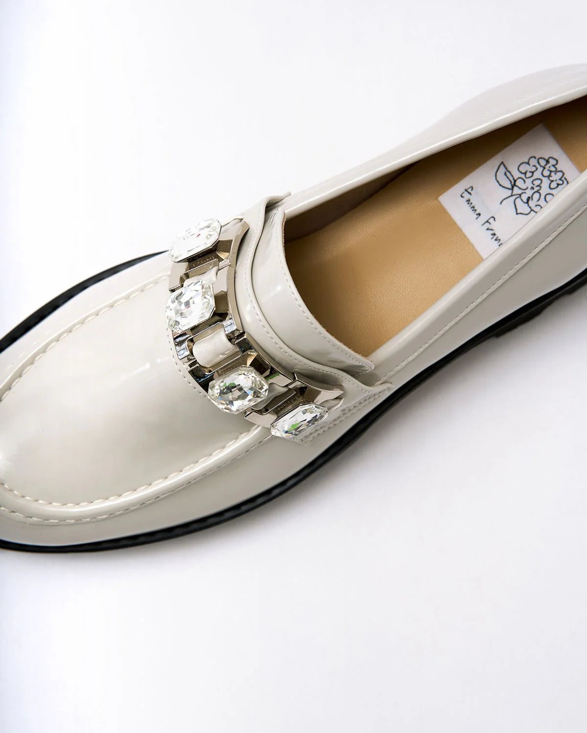 Track Sole Beaded Loafers Q4284