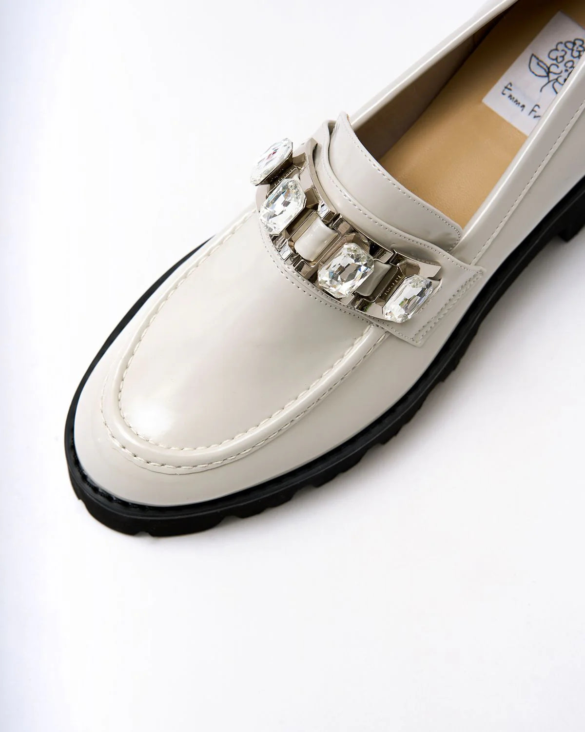 Track Sole Beaded Loafers Q4284