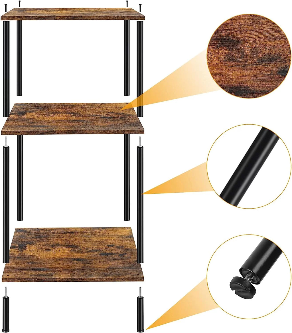 Brown 3-Tier End Table F5527