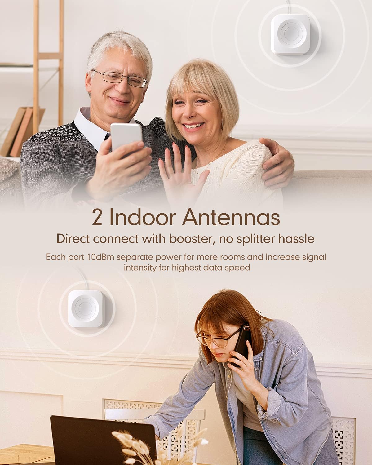 Cell Phone Signal Booster with Bendable Antenna K254