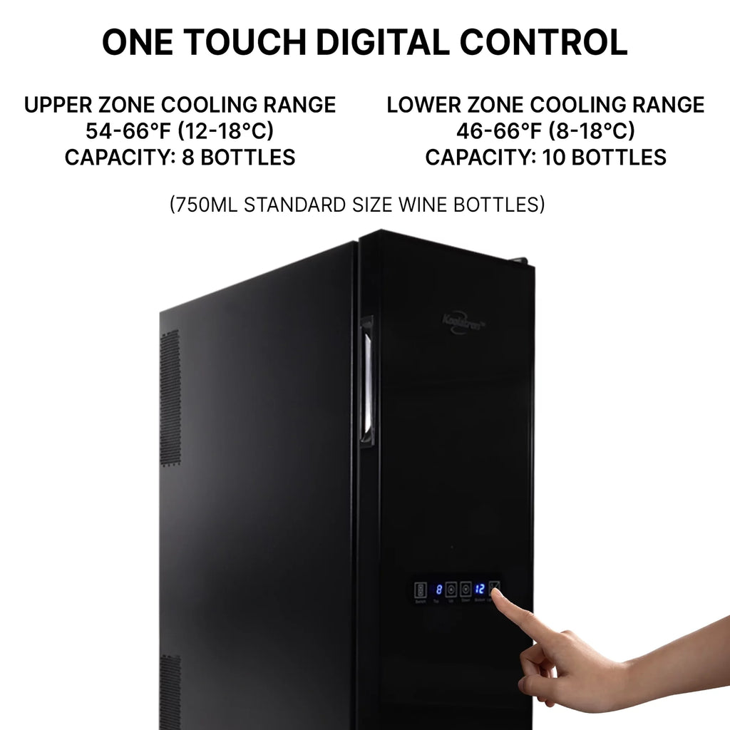 18 Bottle Dual Zone Wine Cooler G829