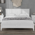 White King Size Solid Wood Platform Bed T893