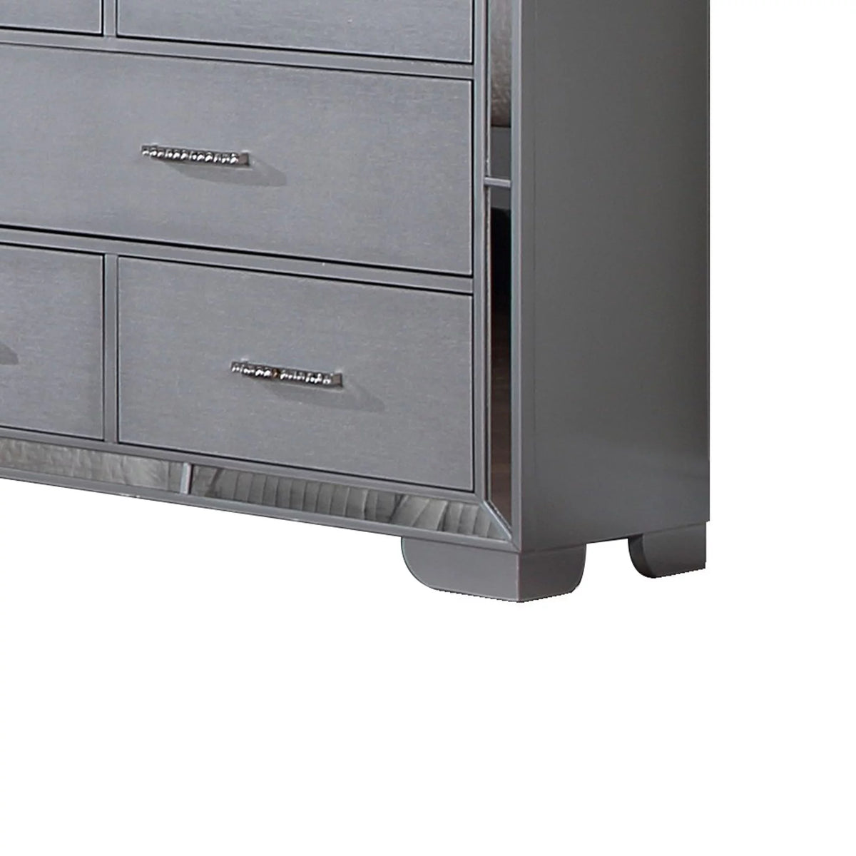 64 Inch Pine Wood Dresser, 8 Drawers I830